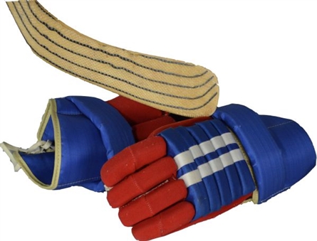 Dave Schultzs Personal Russian Stick & Gloves (unsigned)
